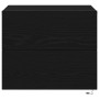 Mesas de Noche con Luces LED Montadas en la Pared 2 pcs Roble Negro de , Mesitas de noche - Ref: Foro24-863077, Precio: 126,3...