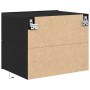 Mesas de Noche con Luces LED Montadas en la Pared 2 pcs Roble Negro de , Mesitas de noche - Ref: Foro24-863077, Precio: 126,3...