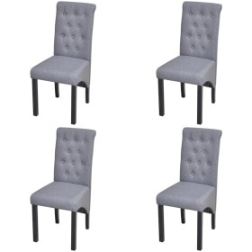 Sillas de comedor 4 unidades tela gris claro en Sillas de comedor | Comprar online en Foru.es
