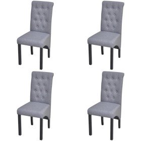 Sillas de comedor 4 unidades tela gris claro en Sillas de comedor | Comprar online en Foru.es