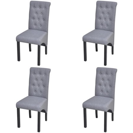 Sillas de comedor 4 unidades tela gris claro en Sillas de comedor | Comprar online en Foru.es