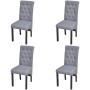 Sillas de comedor 4 unidades tela gris claro en Sillas de comedor | Comprar online en Foru.es