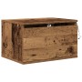 gabinetes de noche con luces LED 2 pcs montados en la pared de madera vieja de , Mesitas de noche - Ref: Foro24-863079, Preci...