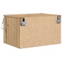 Cabinetes de Noche con Luces LED 2 pcs Montados en la Pared de Roble Artesanal de , Mesitas de noche - Ref: Foro24-863081, Pr...