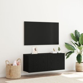 Gabinete de pared para TV Negro Roble 100x30x41 cm Madera engineered de , Muebles TV - Ref: Foro24-863084, Precio: 69,30 €, D...