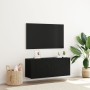 Gabinete de pared para TV Negro Roble 100x30x41 cm Madera engineered de , Muebles TV - Ref: Foro24-863084, Precio: 69,30 €, D...