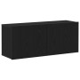 Gabinete de pared para TV Negro Roble 100x30x41 cm Madera engineered de , Muebles TV - Ref: Foro24-863084, Precio: 69,30 €, D...