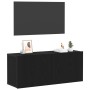 Gabinete de pared para TV Negro Roble 100x30x41 cm Madera engineered de , Muebles TV - Ref: Foro24-863084, Precio: 69,30 €, D...