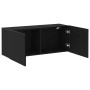 Gabinete de pared para TV Negro Roble 100x30x41 cm Madera engineered de , Muebles TV - Ref: Foro24-863084, Precio: 69,30 €, D...