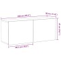 Gabinete de pared para TV Negro Roble 100x30x41 cm Madera engineered de , Muebles TV - Ref: Foro24-863084, Precio: 69,30 €, D...