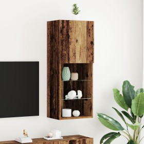 Gabinete de TV con luces LED Madera vieja 40,5x30x102 cm de , Muebles TV - Ref: Foro24-863087, Precio: 69,87 €, Descuento: -5%%