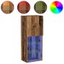 Gabinete de TV con luces LED Madera vieja 40,5x30x102 cm de , Muebles TV - Ref: Foro24-863087, Precio: 69,87 €, Descuento: -5%%