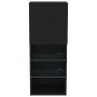 Gabinete de TV con luces LED Negro Roble 40,5x30x102 cm de , Muebles TV - Ref: Foro24-863089, Precio: 73,74 €, Descuento: -5%%
