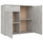 Concrete gray plywood sideboard 80x36x75 cm by vidaXL, Sideboards - Ref: Foro24-805774, Price: 88,87 €, Discount: %