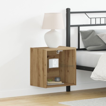 Estante flotante 2 pcs roble artesanal 40x28.5x40 cm madera elaborada de , Armarios y almacenamiento - Ref: Foro24-863093, Pr...