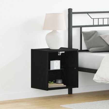 Estante Flotante Negro Roble 40x28,5x40 cm Madera Elaborada de , Armarios y almacenamiento - Ref: Foro24-863094, Precio: 39,8...