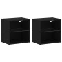 Estante flotante 2 pcs Negro Roble 40x28,5x40 cm Madera Compensada de , Armarios y almacenamiento - Ref: Foro24-863095, Preci...