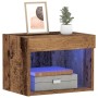 Armario de pared con luces LED Madera Vieja 40x30x30 cm de , Muebles TV - Ref: Foro24-863098, Precio: 37,66 €, Descuento: -5%%