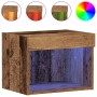 Gabinetes de Pared con Luces LED 2 pcs Madera Vieja 40x30x30 cm de , Muebles TV - Ref: Foro24-863099, Precio: 54,50 €, Descue...