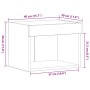 Armario de pared con luces LED Madera Vieja 40x30x30 cm de , Muebles TV - Ref: Foro24-863098, Precio: 37,66 €, Descuento: -5%%