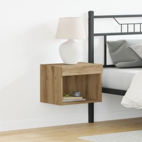 Gabinetes de Pared con Luces LED 2 pcs Roble Artesanal 40x30x30 cm de , Muebles TV - Ref: Foro24-863101, Precio: 54,50 €, Des...