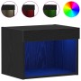 Gabinetes de pared con luces LED 2 pcs Roble Negro 40x30x30 cm de , Muebles TV - Ref: Foro24-863103, Precio: 57,80 €, Descuen...