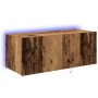 Cabinet de TV con luces LED Madera antigua 80x35x31 cm de , Muebles TV - Ref: Foro24-863104, Precio: 67,46 €, Descuento: -5%%