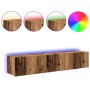 Muebles para TV  con luces LED 2 pcs Madera reciclada 80x35x31 cm | Foro24.es | Tu tienda online para hogar, jardín y más Foro24.es