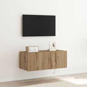 Comprar Mueble de TV con luces LED Roble