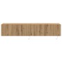 Armarios de pared para TV con luces LED 2 pcs Roble artesanal 80x35x31 cm de , Muebles TV - Ref: Foro24-863107, Precio: 116,9...
