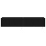 Gabinetes de pared para TV con luces LED 2 piezas Roble Negro 80x35x31 cm de , Muebles TV - Ref: Foro24-863109, Precio: 125,3...