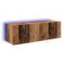 Cabinet de TV con luces LED Madera Vieja 100x35x31 cm de , Muebles TV - Ref: Foro24-863110, Precio: 79,03 €, Descuento: -5%%