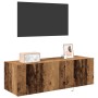 Cabinet de TV con luces LED Madera Vieja 100x35x31 cm de , Muebles TV - Ref: Foro24-863110, Precio: 79,03 €, Descuento: -5%%
