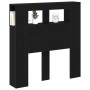 Cabecera de Almacenamiento con Luces LED Roble Negro 100x18,5x103,5 cm de , Cabeceros y pies de cama - Ref: Foro24-863113, Pr...