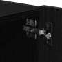 Cabinet de pared para TV con luces LED Negro Roble 100x35x31 cm de , Muebles TV - Ref: Foro24-863112, Precio: 83,83 €, Descue...