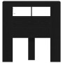 Cabecera de Almacenamiento con Luces LED Roble Negro 100x18,5x103,5 cm de , Cabeceros y pies de cama - Ref: Foro24-863113, Pr...