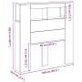 Cabecera de Almacenamiento con Luces LED Roble Negro 100x18,5x103,5 cm de , Cabeceros y pies de cama - Ref: Foro24-863113, Pr...