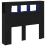 Cabecero de Almacenamiento  con Luces LED Roble Negro 120x18,5x103,5 cm | Foro24.es | Tu tienda online para hogar, jardín y más Foro24.es