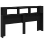 Cabezal de Almacenamiento con Luces LED Roble Negro 180x18,5x103,5 cm de , Cabeceros y pies de cama - Ref: Foro24-863115, Pre...