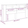 Cabecero de Almacenamiento con Luces LED Roble Negro 200x18,5x103,5 cm de , Cabeceros y pies de cama - Ref: Foro24-863116, Pr...