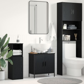 Cabina de lavabo Negro Roble 60x30x60 cm Madera elaborada de , Tocadores de baño - Ref: Foro24-863118, Precio: 57,39 €, Descu...