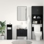 Gabinete de Fregadero de Baño Roble Negro 60x33x60 cm Madera de Calidad de , Tocadores de baño - Ref: Foro24-863120, Precio: ...