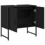 Gabinete de Fregadero de Baño Roble Negro 60x33x60 cm Madera de Calidad de , Tocadores de baño - Ref: Foro24-863120, Precio: ...