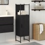 Armario de baño Negro Roble 33x33x120,5 cm Madera elaborada de , Tocadores de baño - Ref: Foro24-863122, Precio: 61,44 €, Des...