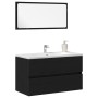 Conjunto de muebles de baño de 2 piezas en roble negro de madera compuesta de , Muebles de baño - Ref: Foro24-863137, Precio:...