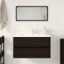 Conjunto de muebles de baño de 2 piezas en roble negro de madera compuesta de , Muebles de baño - Ref: Foro24-863137, Precio:...