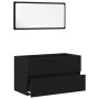Conjunto de muebles de baño de 2 piezas en roble negro de madera compuesta de , Muebles de baño - Ref: Foro24-863137, Precio:...