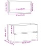 Conjunto de muebles de baño de 2 piezas en roble negro de madera compuesta de , Muebles de baño - Ref: Foro24-863137, Precio:...