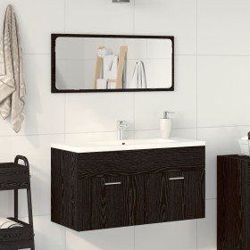 Set de Muebles de Baño de 2 Piezas en Madera Ingenierizada de Roble Negro de , Muebles de baño - Ref: Foro24-863138, Precio: ...