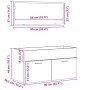 Set de Muebles de Baño de 2 Piezas en Madera Ingenierizada de Roble Negro de , Muebles de baño - Ref: Foro24-863138, Precio: ...